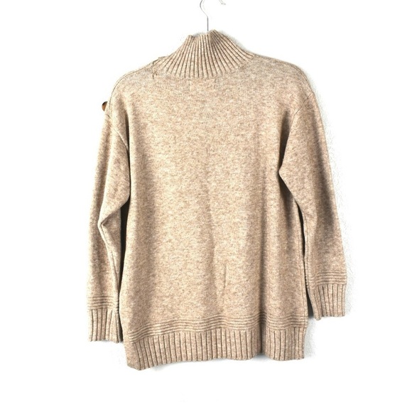 by Anthropologie Womens Tan/Brown Margarita Button Shoulder Tunic Sweater XSmall - Picture 4 of 11